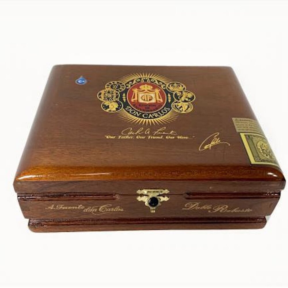 Arturo Fuente Double Robusto Reserva Don Carlos Wood Cigar Box 9.75" x 8" x 1.5"